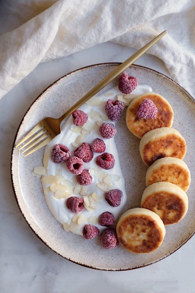 Сырники с малиной