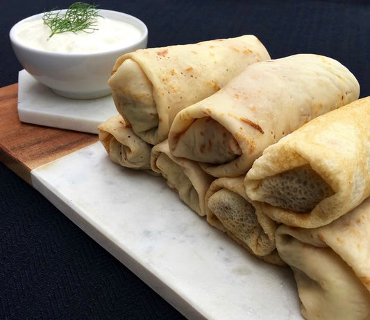 Блинчики с лососем и Филадельфией