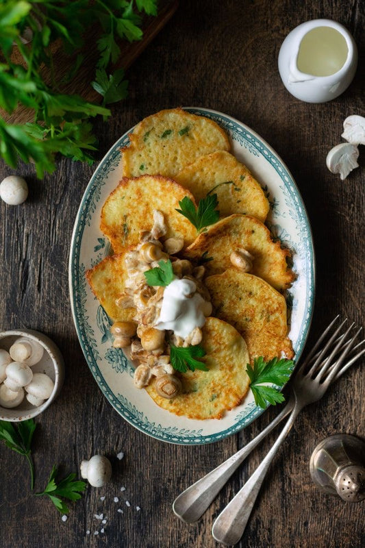 Драники с грибами