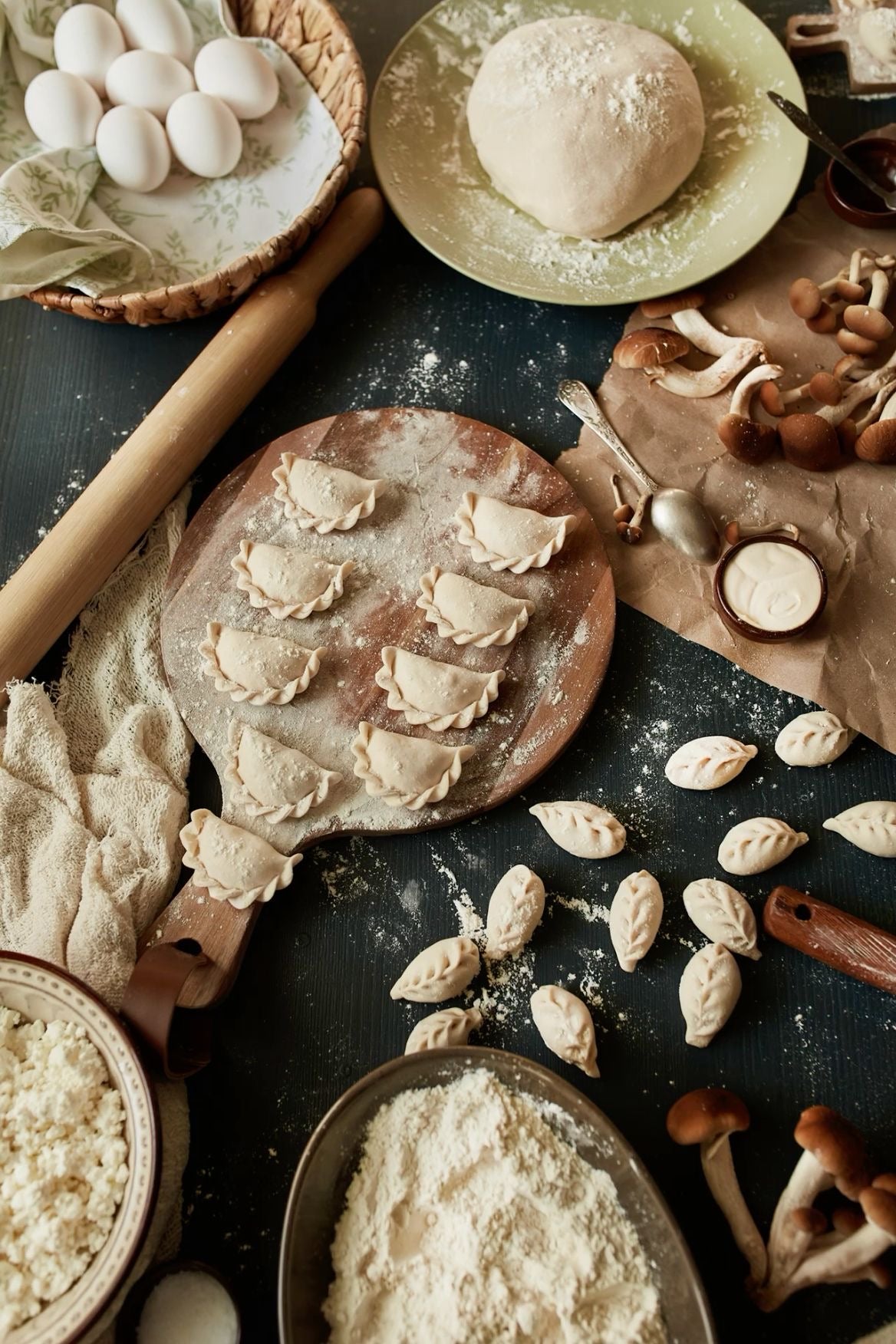 Вареники с картофелем и грибами
